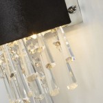 Glamour - Black Velvet 2 Light Wall Lamp with Crystal Glamour - Black Velvet 2 Light Wall Lamp with Crystal