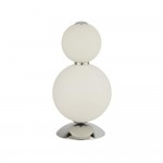 Snowball - Chrome LED Table Lamp with White Glass