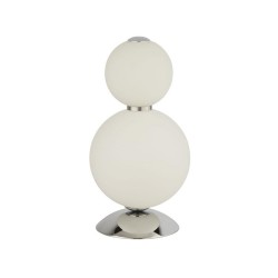 Snowball - Chrome LED Table Lamp with White Glass