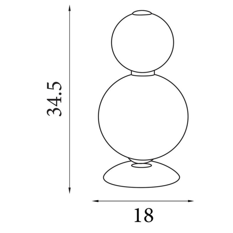 Searchlight-51021-2CC - Snowball - Chrome LED Table Lamp with White Glass
