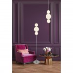 Snowball - Chrome LED Floor Lamp with White Glass