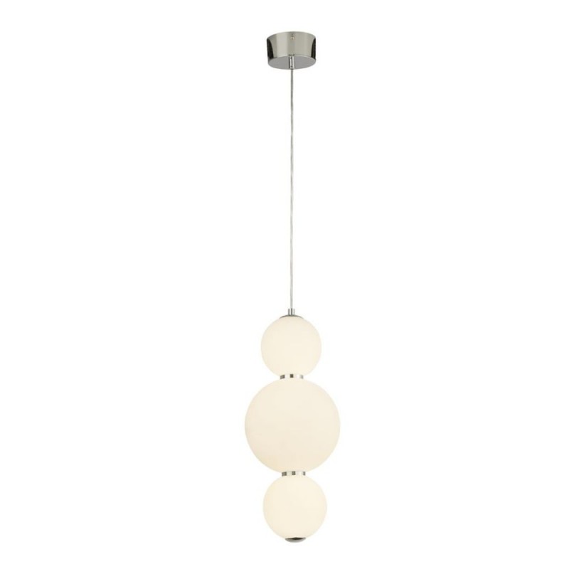 Searchlight-51022-3CC - Snowball - Chrome LED Pendant with White Glass