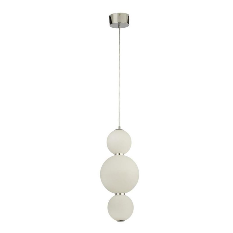 Searchlight-51022-3CC - Snowball - Chrome LED Pendant with White Glass