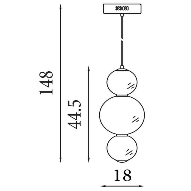 Searchlight-51022-3CC - Snowball - Chrome LED Pendant with White Glass