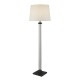 Searchlight-5142BK - Pedestal - Clear Glass & Black with White Shade Floor Lamp