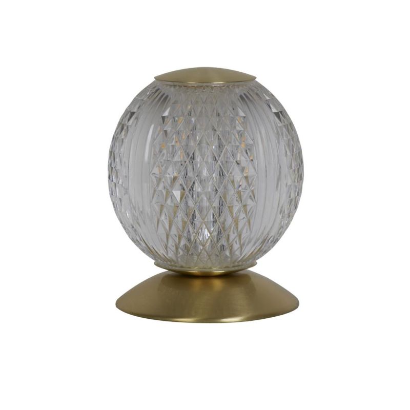 Searchlight-51482SB - Allure - Satin Brass Table Lamp with Clear Acrylic