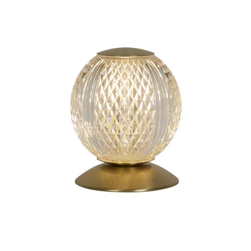 Searchlight-51482SB - Allure - Satin Brass Table Lamp with Clear Acrylic