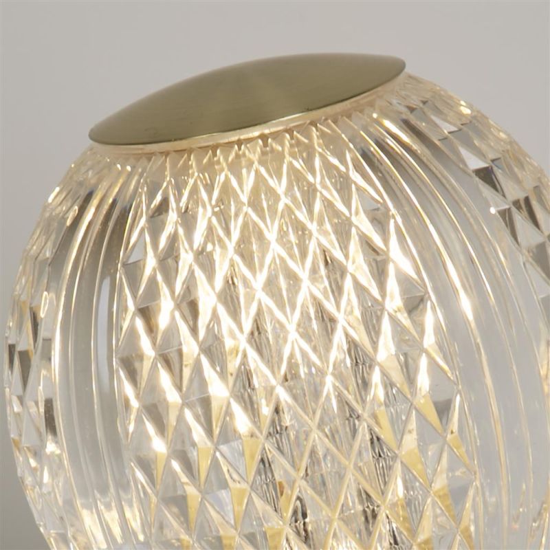 Searchlight-51482SB - Allure - Satin Brass Table Lamp with Clear Acrylic