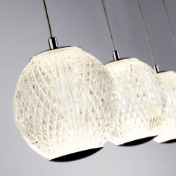 Allure - Chrome 5 Light over Island LED Fitting with Clear Acrylic Allure - Chrome 5 Light over Island LED Fitting with Clear Acrylic