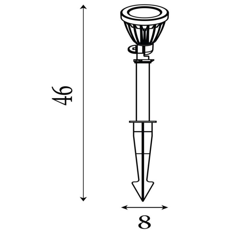 Searchlight-51621BK - Spikey - Black LED Spike Spot IP54