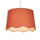 Searchlight-53102 - Evan - Shade Only - 30 cm Coral Scallop Linen Shade