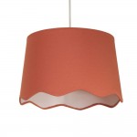 Evan - Shade Only - 30 cm Coral Scallop Linen Shade