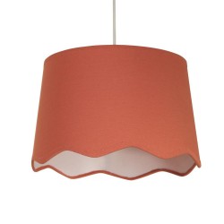 Evan - Shade Only - 30 cm Coral Scallop Linen Shade