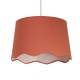 Searchlight-53102 - Evan - Shade Only - 30 cm Coral Scallop Linen Shade