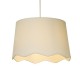 Searchlight-53103 - Evan - Shade Only - 30 cm Ivory Scallop Linen Shade