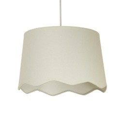 Evan - Shade Only - 30 cm Ivory Scallop Linen Shade