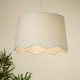 Searchlight-53103 - Evan - Shade Only - 30 cm Ivory Scallop Linen Shade