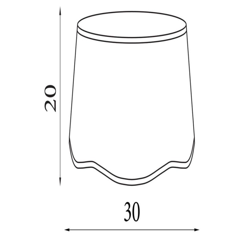 Searchlight-53103 - Evan - Shade Only - 30 cm Ivory Scallop Linen Shade