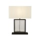 Searchlight-54210BK - Clarendon - Black & Clear Glass Rods Table Lamp with White Velvet Shade