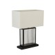 Searchlight-54210BK - Clarendon - Black & Clear Glass Rods Table Lamp with White Velvet Shade