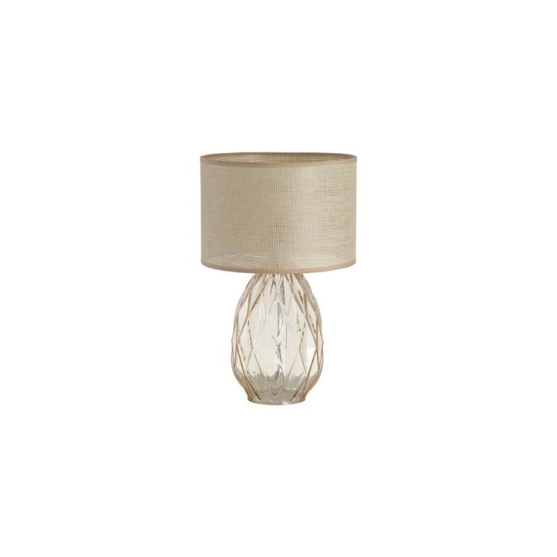 Searchlight-54636CP - Diane - Champagne Glass Table Lamp with Rattan Shade