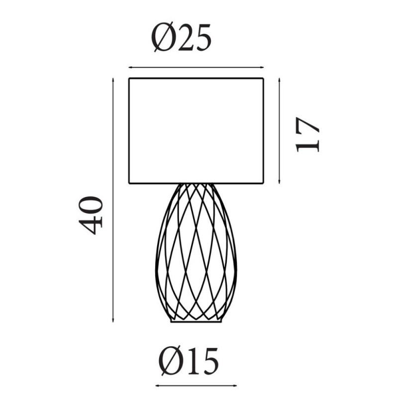Searchlight-54636CP - Diane - Champagne Glass Table Lamp with Rattan Shade