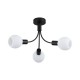 Searchlight-54713-3BK - Nova - Black 3 Light Semi Flush with Decorative Opal Glass