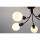 Searchlight-54715-5BK - Nova - Black 5 Light Semi Flush with Decorative Opal Glass
