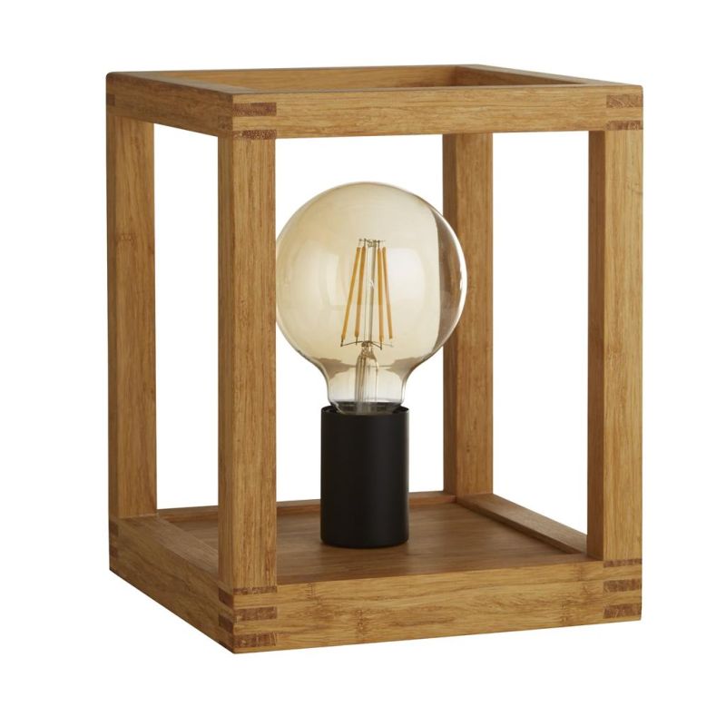 Searchlight-54742-1NA - Square - Wooden & Black 1 Light Table Lamp