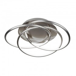 Magic - Satin Silver & White LED Flush