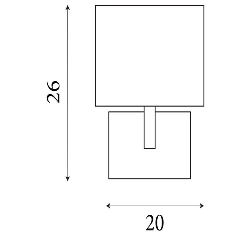 Searchlight-5519SB - Hotel - Satin Brass Wall Lamp with White Fabric Shade