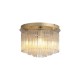 Searchlight-55620-320CP - Swizzle - Matt Gold 5 Light Flush with Champagne Rods