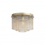 Swizzle - Matt Gold 5 Light Flush with Champagne Rods