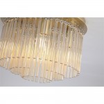 Swizzle - Matt Gold 5 Light Flush with Champagne Rods
