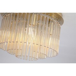 Swizzle - Matt Gold 5 Light Flush with Champagne Rods