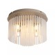 Searchlight-55620-320SA - Swizzle - Sand 5 Light Flush with Frosted Glass Rods