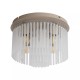 Searchlight-55620-320SA - Swizzle - Sand 5 Light Flush with Frosted Glass Rods