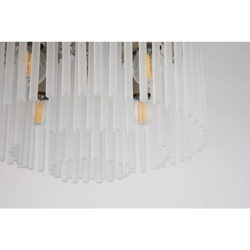 Searchlight-55620-320SA - Swizzle - Sand 5 Light Flush with Frosted Glass Rods