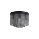 Searchlight-55620-320SM - Swizzle - Matt Black 5 Light Flush with Smoked Rods