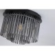 Searchlight-55620-320SM - Swizzle - Matt Black 5 Light Flush with Smoked Rods