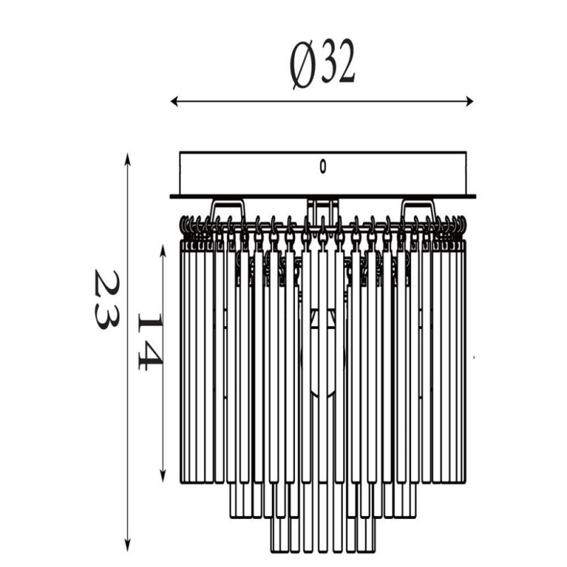 Searchlight-55620-320SM - Swizzle - Matt Black 5 Light Flush with Smoked Rods
