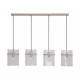 Searchlight-55620-4SA - Swizzle - Sand 4 Light over Island Fitting with Frosted Glass Rods