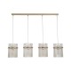 Searchlight-55620-4CP - Swizzle - Gold 4 Light over Island Fitting with Champagne Rods