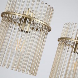 Swizzle - Gold 4 Light over Island Fitting with Champagne Rods Swizzle - Gold 4 Light over Island Fitting with Champagne Rods