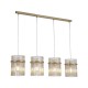 Searchlight-55620-4CP - Swizzle - Gold 4 Light over Island Fitting with Champagne Rods