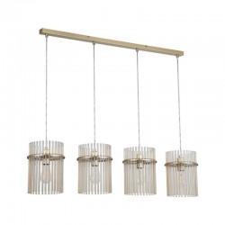 Swizzle - Gold 4 Light over Island Fitting with Champagne Rods Swizzle - Gold 4 Light over Island Fitting with Champagne Rods
