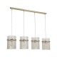 Searchlight-55620-4CP - Swizzle - Gold 4 Light over Island Fitting with Champagne Rods