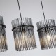 Searchlight-55620-4SM - Swizzle - Matt Black 4 Light over Island Fitting with Smoked Rods
