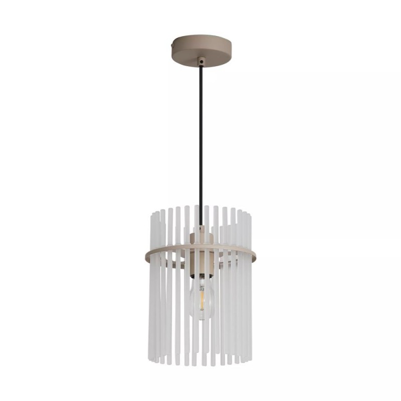 Searchlight-55620SA - Swizzle - Sand Pendant with Frosted Glass Rods