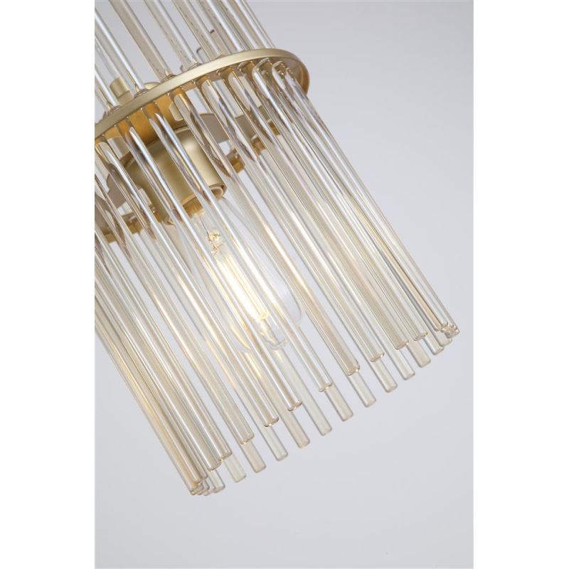 Searchlight-55620CP - Swizzle - Gold Pendant with Champagne Rods